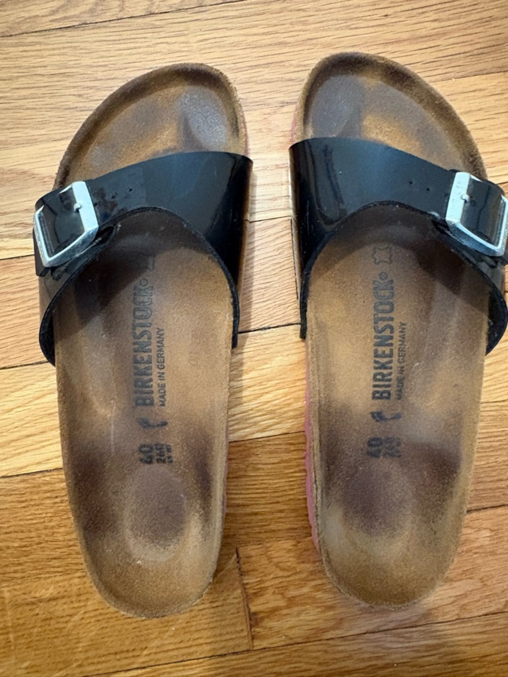 Birkenstock Patent Leather Madrid Sandals - Black size 40
